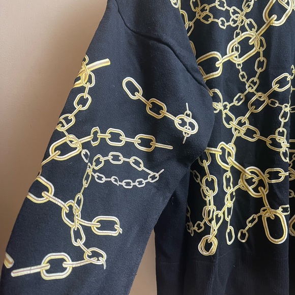 Zara Knit Gold Chain Print Sweater - Picture 9 of 12